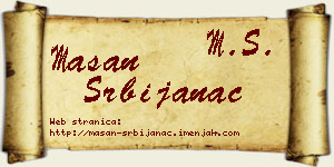Mašan Srbijanac vizit kartica